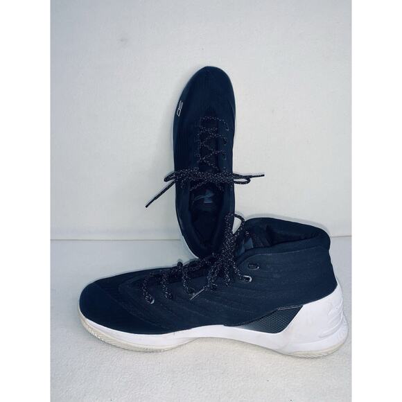 16 Under Armour Curry 3 Sneakers Mens Black White Basketball Shoes 1269279-006 - Picture 4 of 11